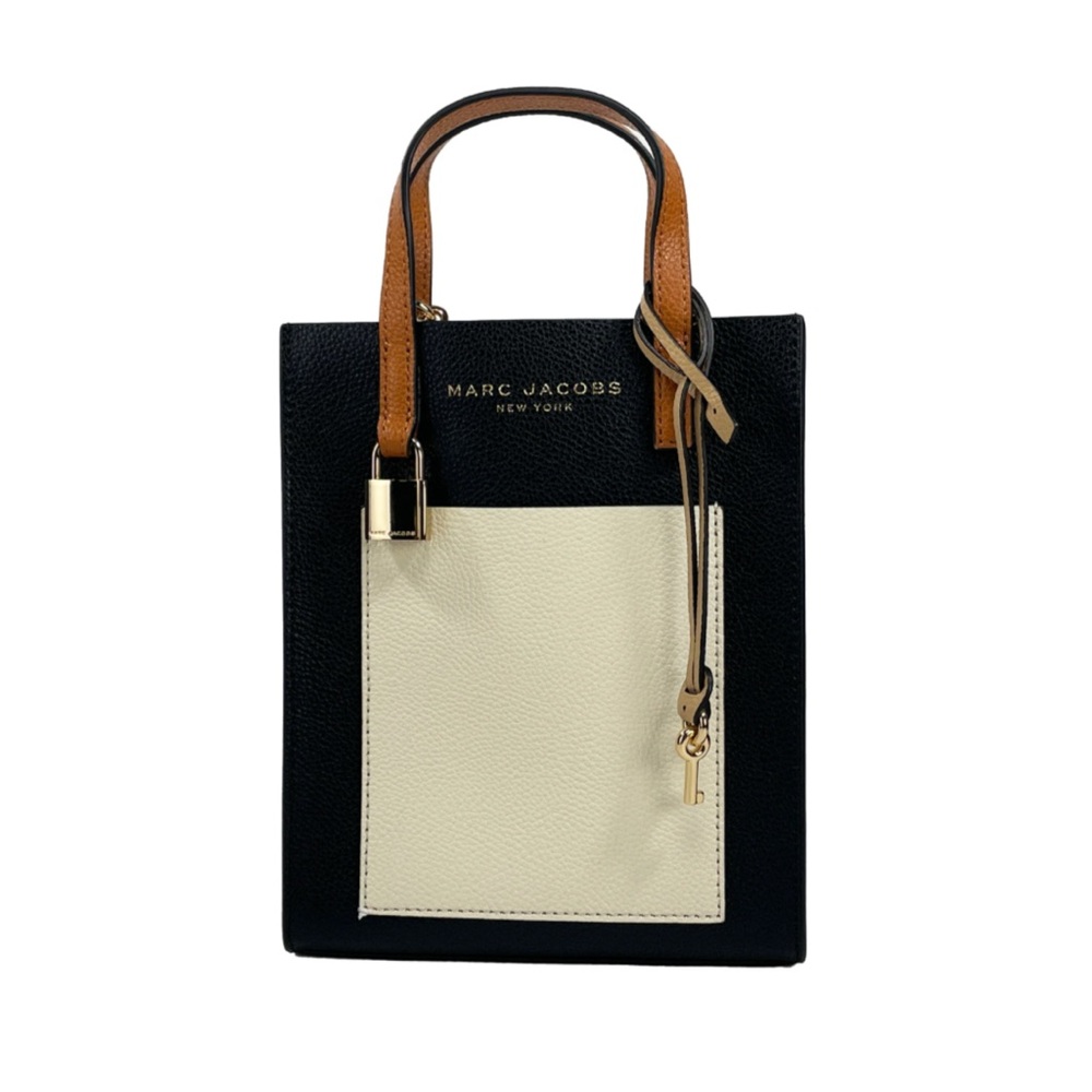 Marc Jacobs Black and Cream Mini Bag with Modern Aesthetic